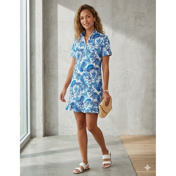 Tommy Bahama Dresses & Skirts - Tommy Bahama Resort Preppy Beach Golf Zip Y2K Tropical Vacation Sports Dress XL